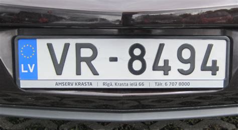 lv nummerbord|Vehicle registration plates of Latvia .